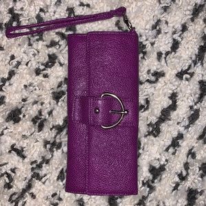 Purple Wallet with Coin Pouch